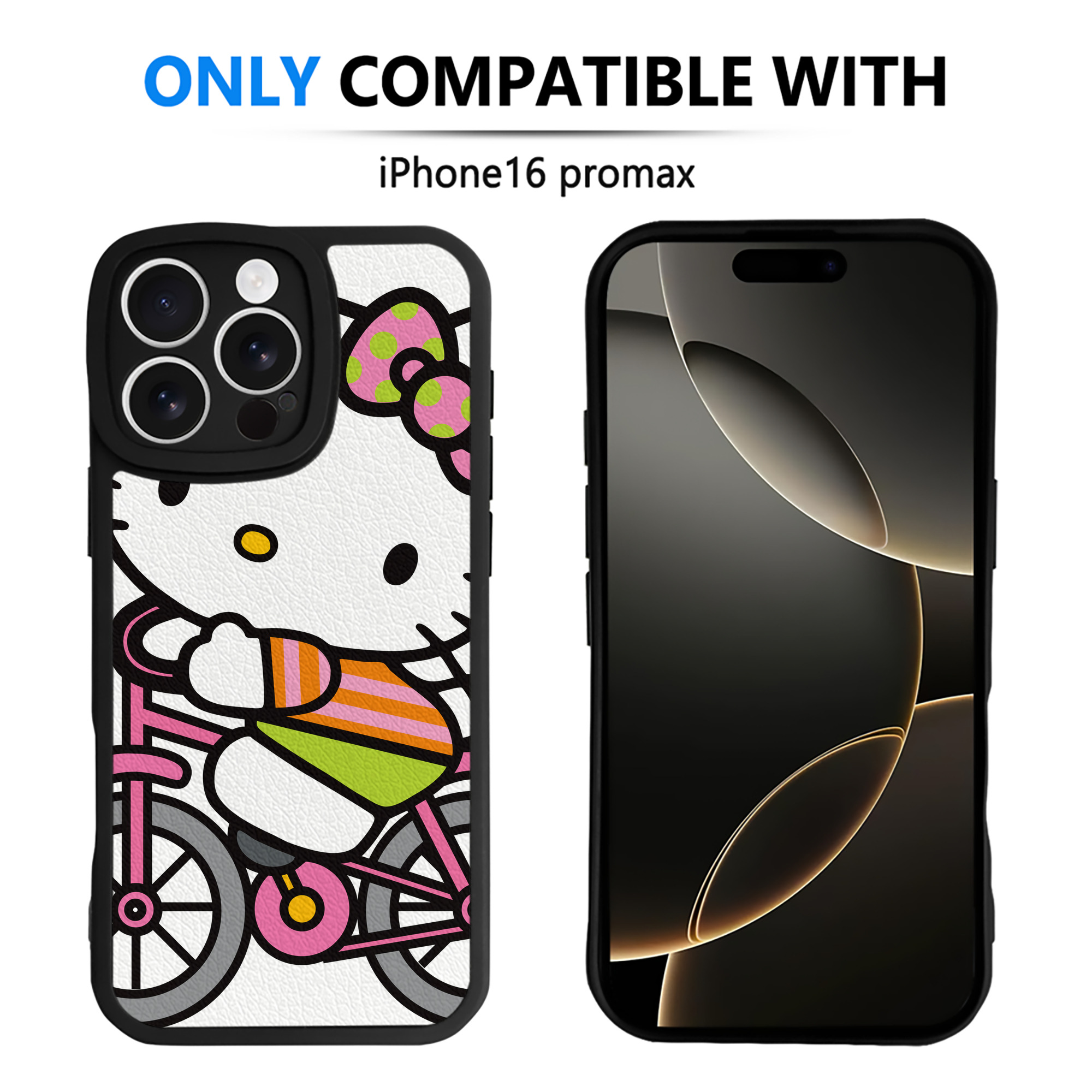 （画像用） Hello Kitty ハローキティ 【iPhone 16シリーズ対応】シリコンスマホケース（レザー調） 材質：シリコン